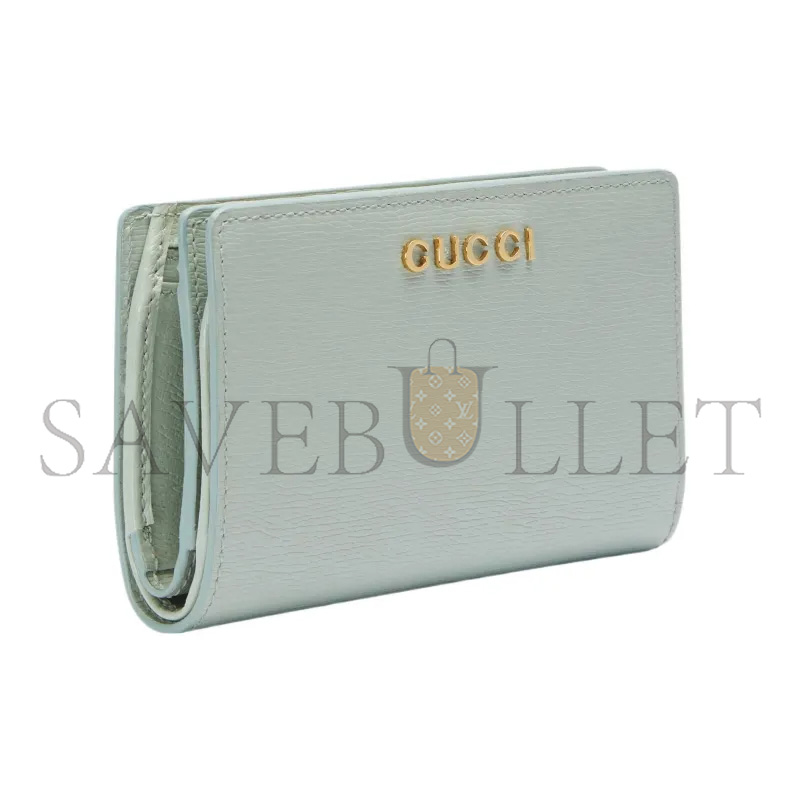 GUCCI CARD CASE WALLET WITH GUCCI SCRIPT 772640 (18.5*14*3cm)